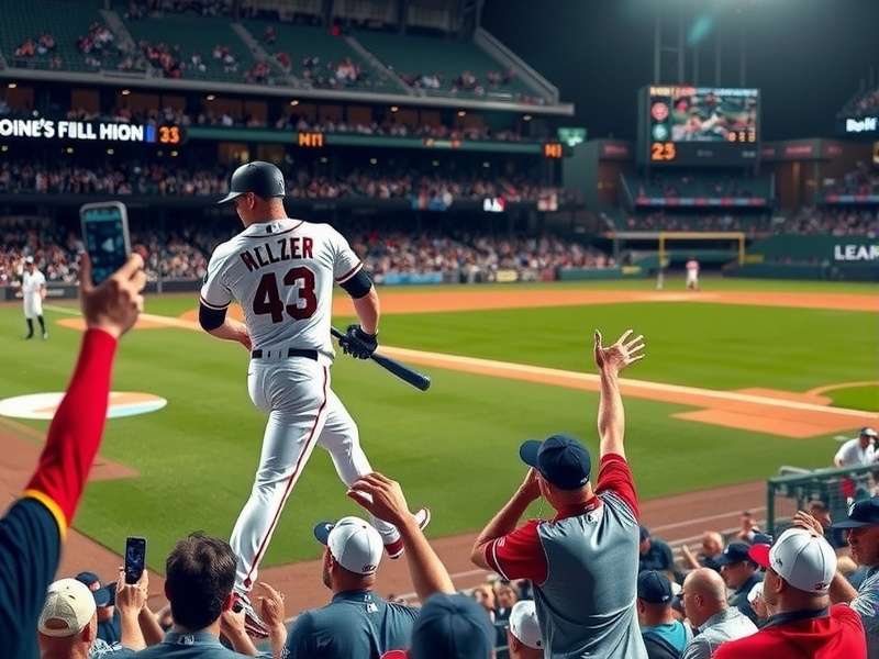 Group of Latin American MLB players celebrating a win together on the field, showing camaraderie