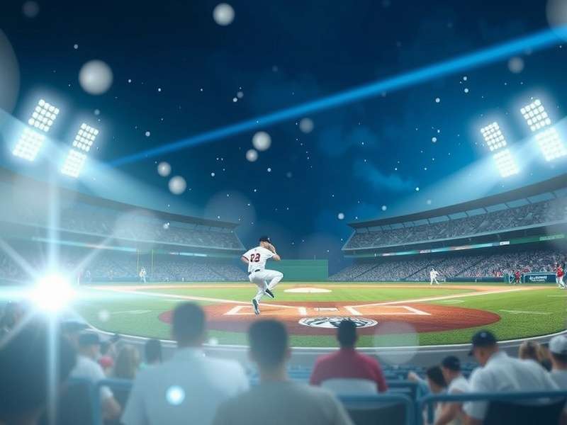 Baseball player hitting during a live game with crowd in background