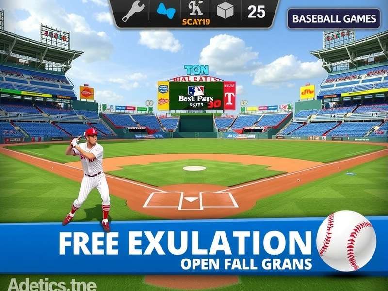 A collage of various free baseball games on different devices - mobile, tablet, and desktop