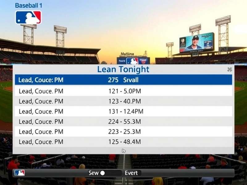 MLB night game at a packed baseball stadium with lights illuminating the field