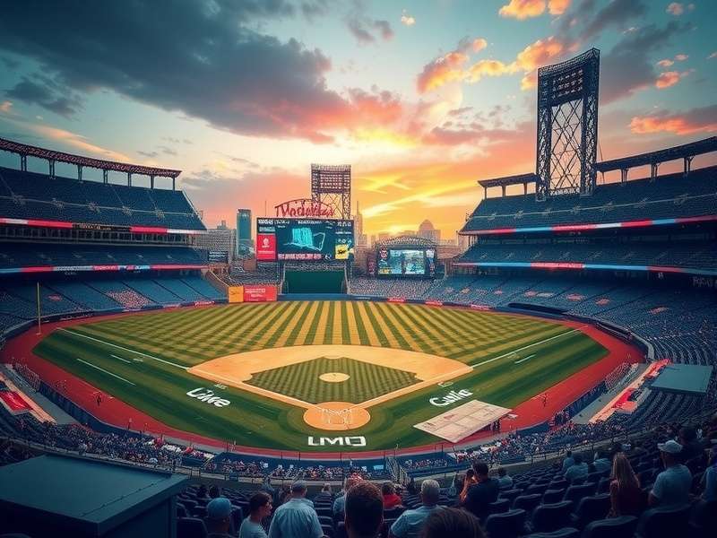 Baseball fans watching game on mobile devices and laptop