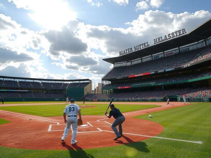 Baseball fans at stadium with traditional ballpark food