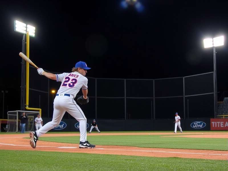 A packed minor league baseball stadium on a summer night, fans cheering