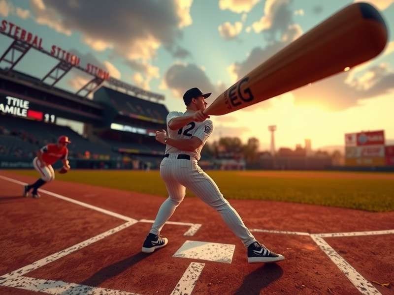 Comparison of classic wood baseball bats and modern alloy baseball bats on green grass