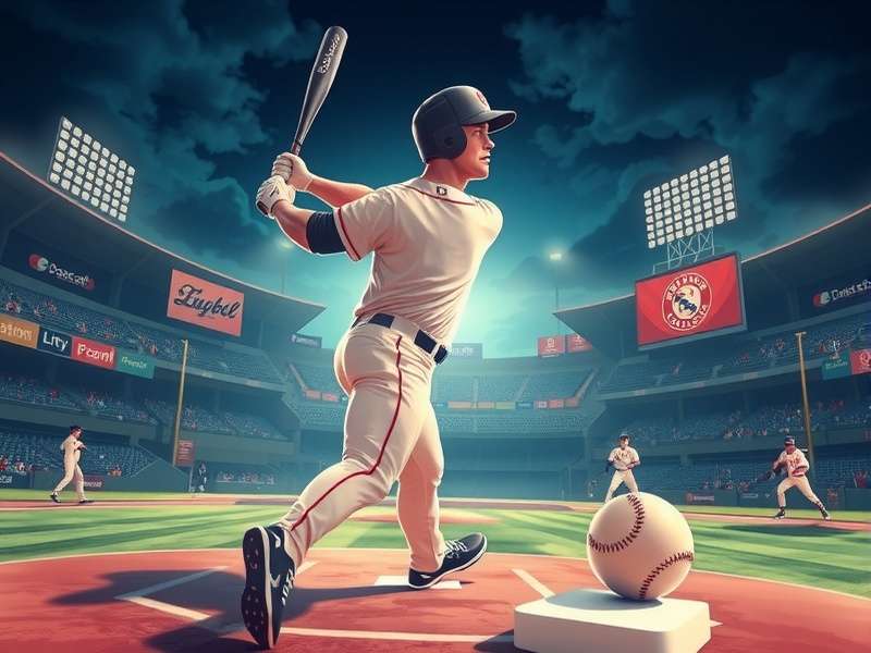 A stylized baseball diamond with a detective's magnifying glass over home plate, symbolizing Poirot Baseball's unique theme