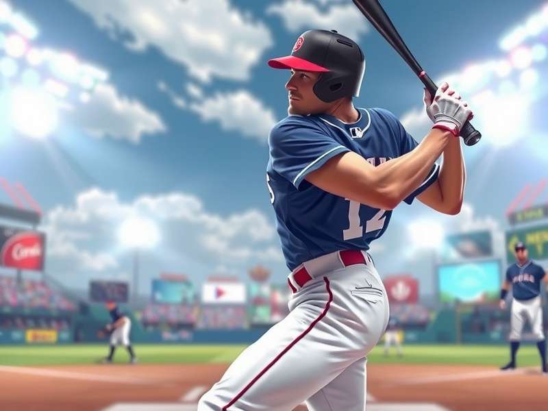 Baseball players in action during a league game