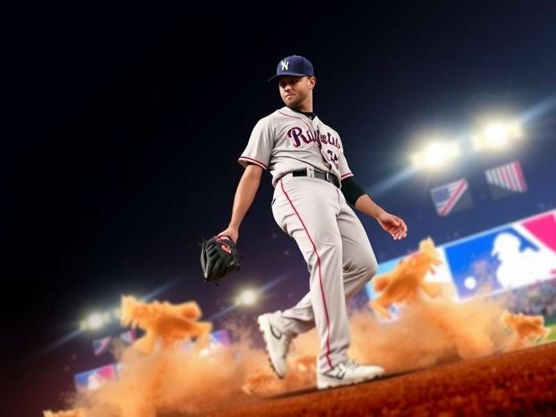 MLB stadium with players during a day game