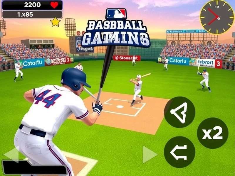 Person playing a baseball game on a laptop browser