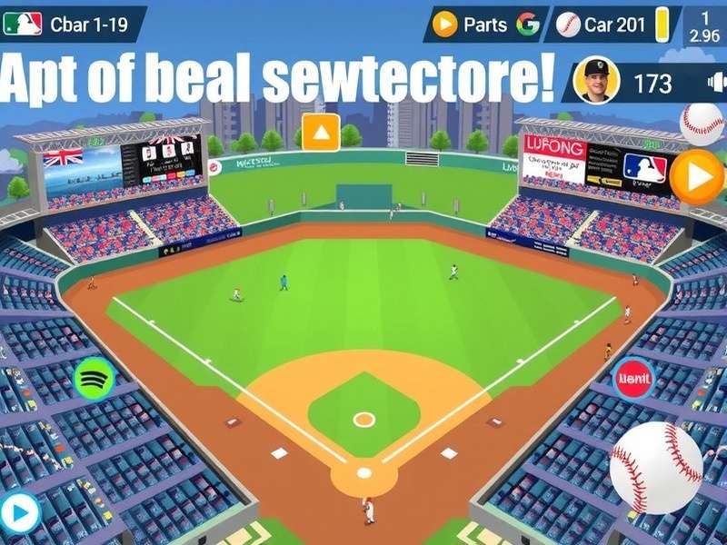 Digital baseball game screenshot showing realistic player and stadium graphics