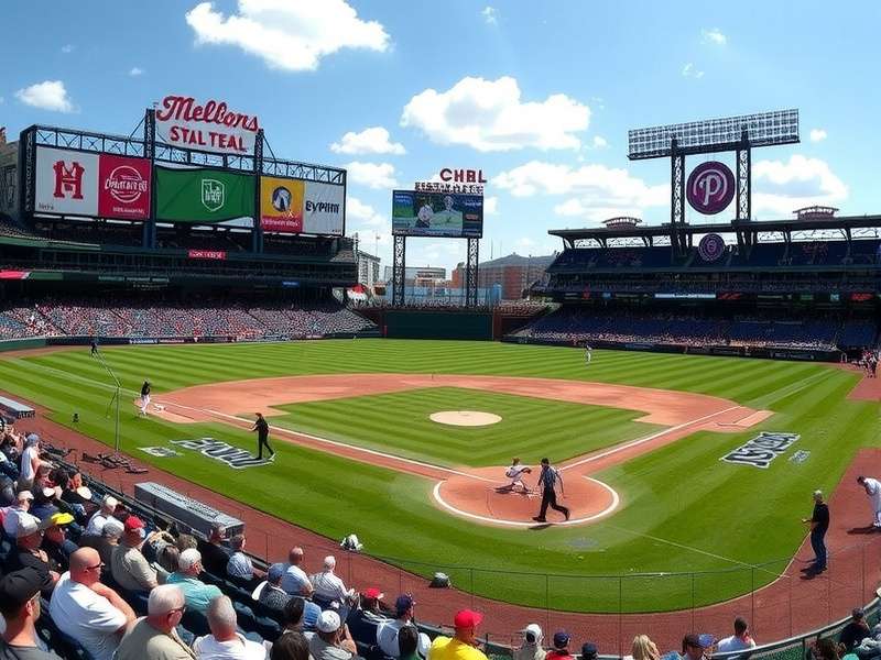 MLB baseball game action with pitcher throwing ball