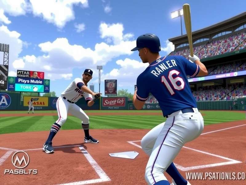 PS4 controller with baseball stadium in background