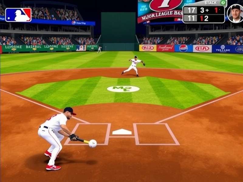 Majestic view of a Major League Baseball stadium during a night game