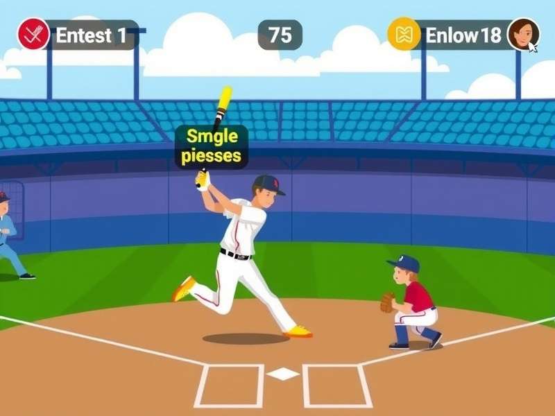 Google Doodle Baseball Game screenshot showing batter and pitcher