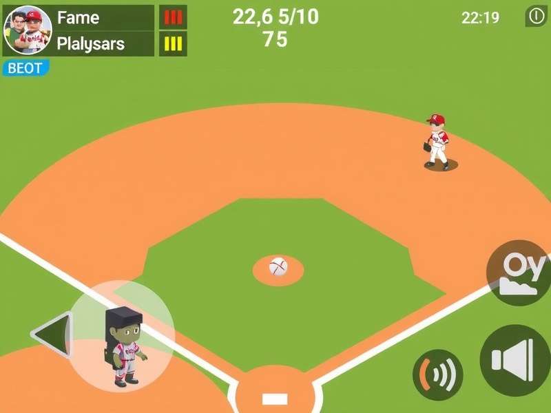 Person playing an interactive baseball game on a laptop and smartphone