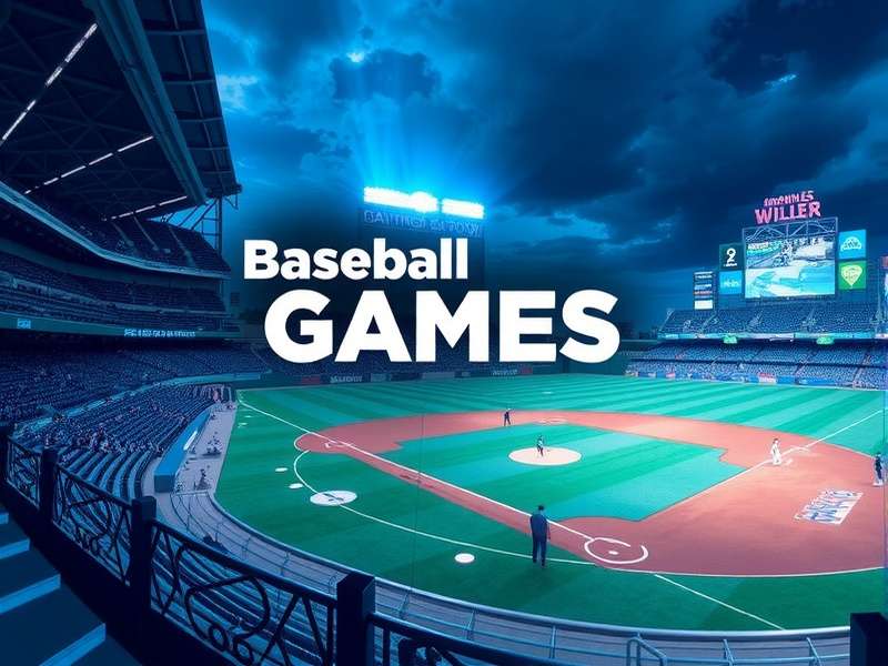 Baseball stadium with players during a day game in 2024 season