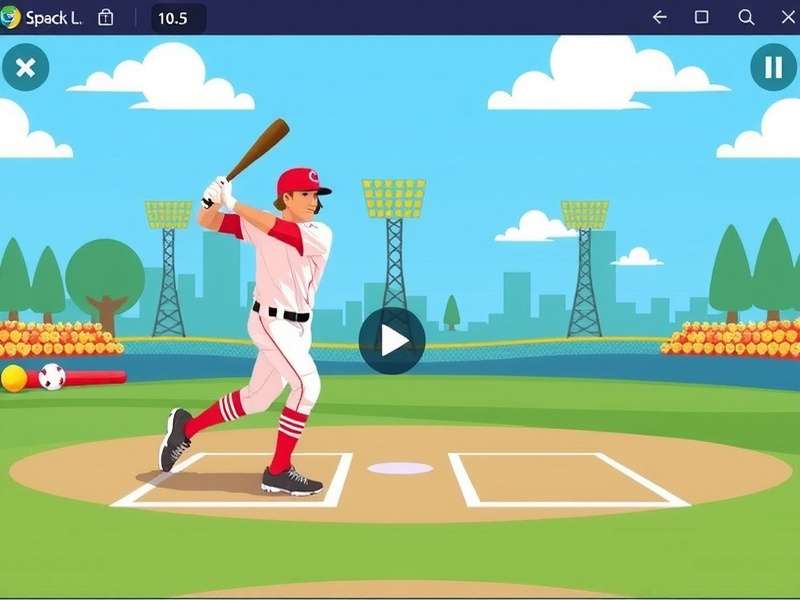 Baseball game on Chromebook screen