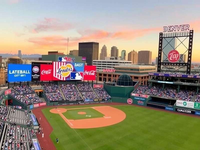 Coors Field Denver baseball stadium with fans cheering