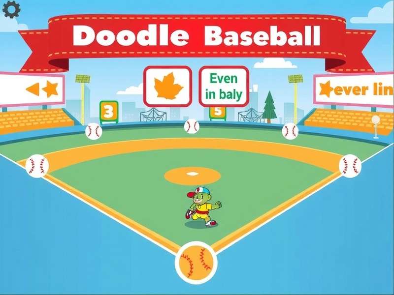 Doodle Baseball Game Data Analytics Chart showing hit probability zones