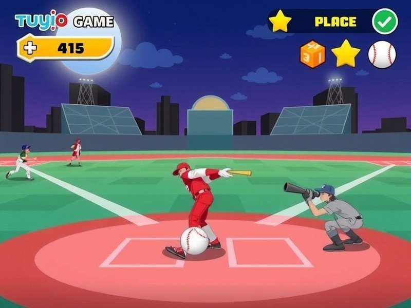 Kids playing baseball on a sunny American field with red stitches and white ball