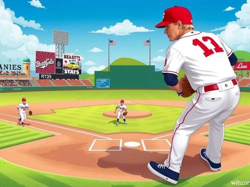 Baseball Game 2025 overview screenshot showing a live match