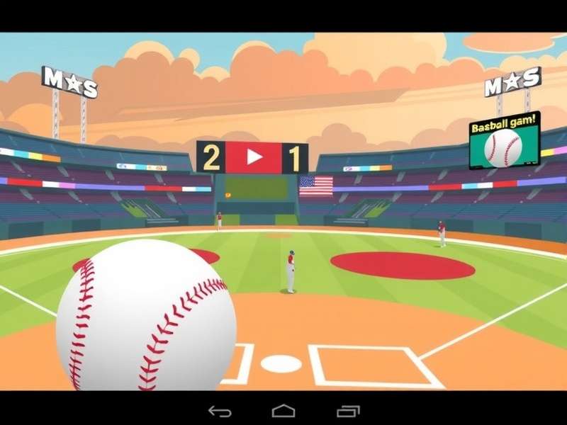 Google Doodle Baseball Game screenshot showing the classic field, batter, and pitcher in the iconic doodle art style