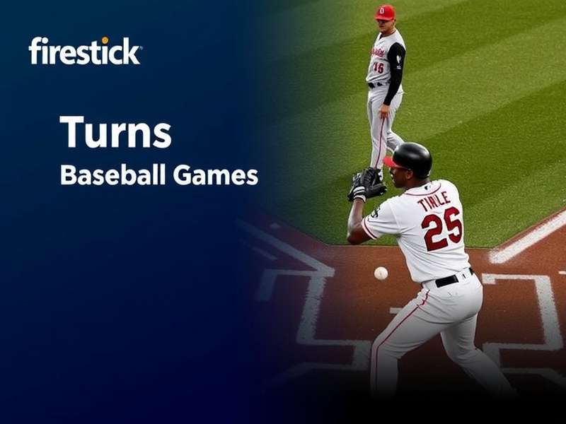 Baseball game streaming on Firestick in living room