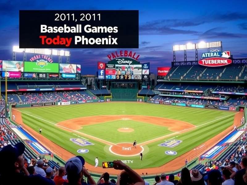 Phoenix baseball stadium lit up at dusk with fans cheering